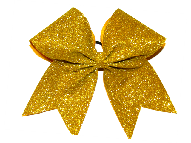 Gold Glitter Cheer Bow